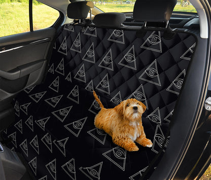 Masonic Eye Pattern Print Pet Car Back Seat Cover