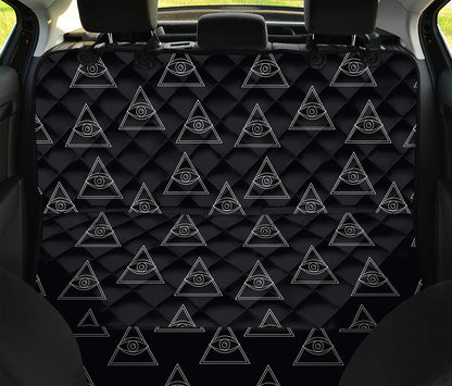 Masonic Eye Pattern Print Pet Car Back Seat Cover