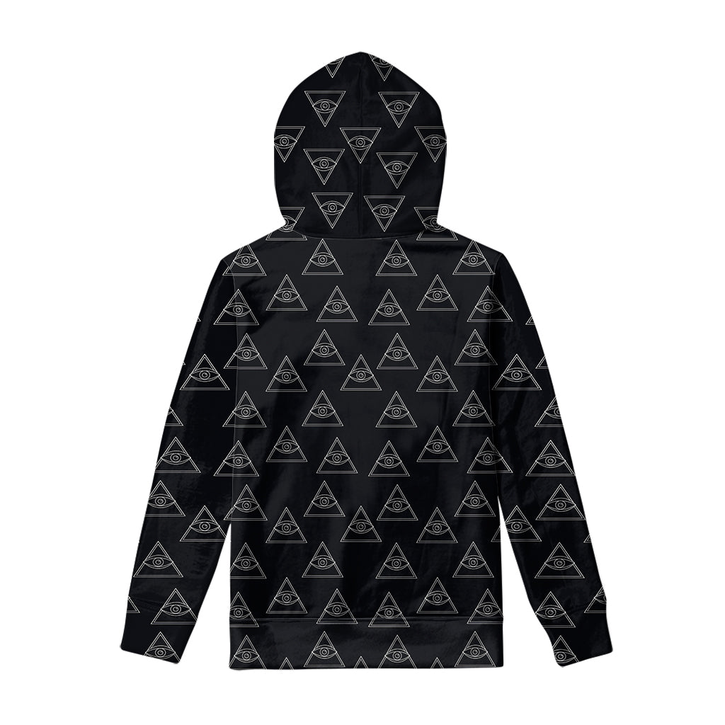 Masonic Eye Pattern Print Pullover Hoodie