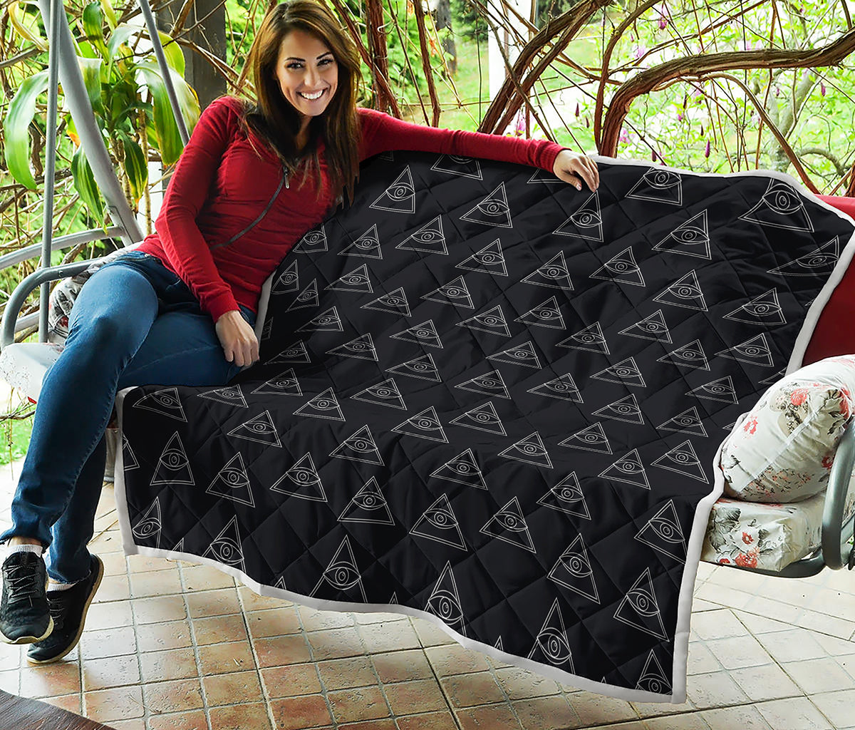 Masonic Eye Pattern Print Quilt