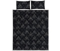 Masonic Eye Pattern Print Quilt Bed Set