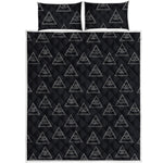 Masonic Eye Pattern Print Quilt Bed Set