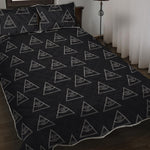 Masonic Eye Pattern Print Quilt Bed Set