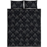 Masonic Eye Pattern Print Quilt Bed Set