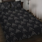 Masonic Eye Pattern Print Quilt Bed Set