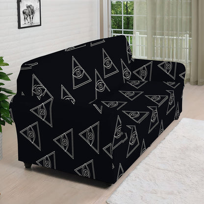 Masonic Eye Pattern Print Sofa Cover