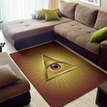Masonic Eye Sight Print Area Rug