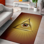 Masonic Eye Sight Print Area Rug