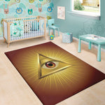 Masonic Eye Sight Print Area Rug