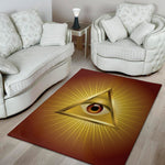 Masonic Eye Sight Print Area Rug