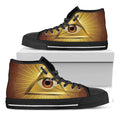 Masonic Eye Sight Print Black High Top Sneakers