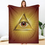 Masonic Eye Sight Print Blanket