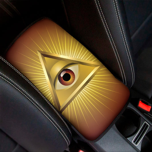 Masonic Eye Sight Print Car Center Console Cover