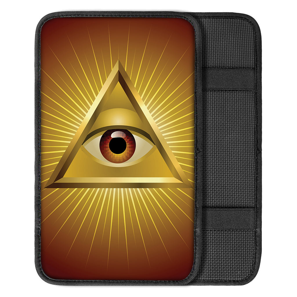 Masonic Eye Sight Print Car Center Console Cover
