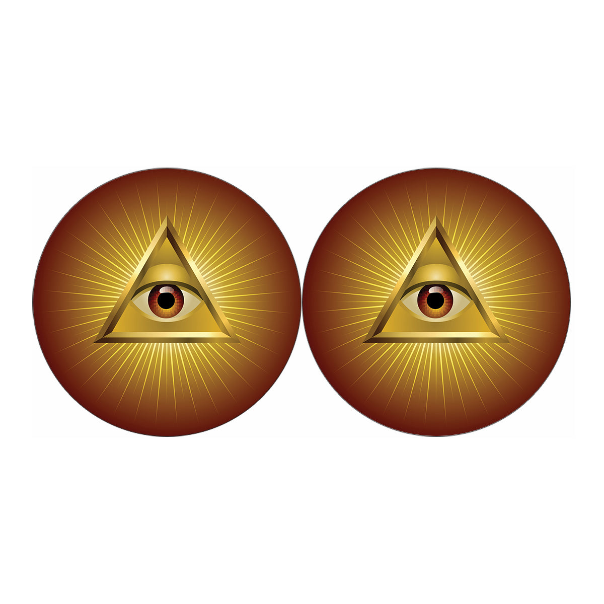 Masonic Eye Sight Print Car Coasters