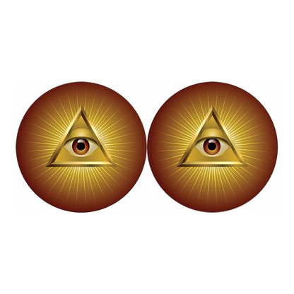 Masonic Eye Sight Print Car Coasters