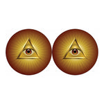 Masonic Eye Sight Print Car Coasters