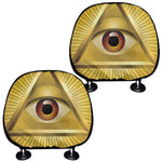 Masonic Eye Sight Print Car Headrest Covers