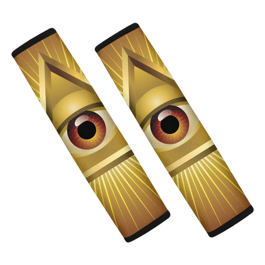Masonic Eye Sight Print Car Seat Belt Covers