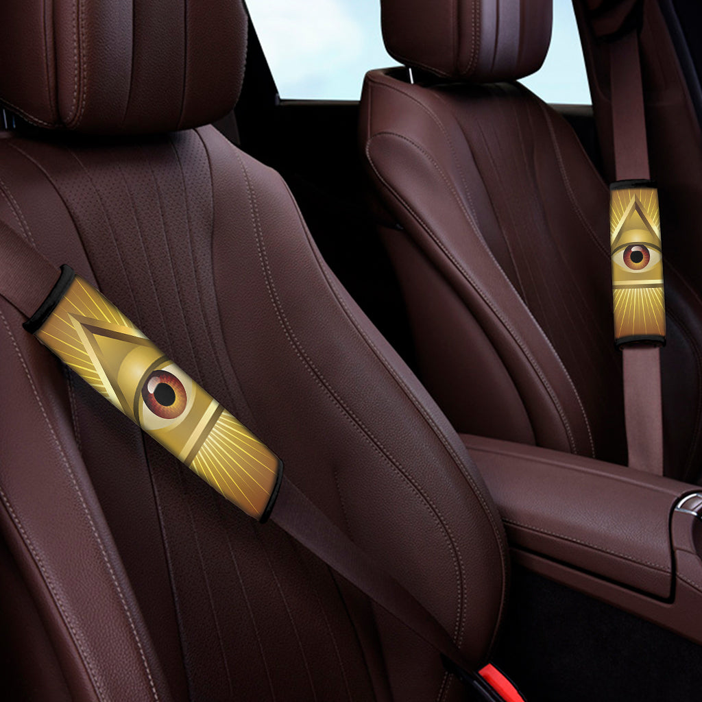 Masonic Eye Sight Print Car Seat Belt Covers