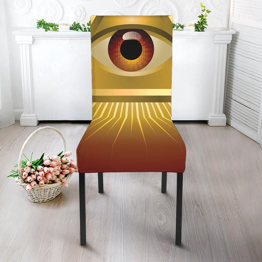 Masonic Eye Sight Print Dining Chair Slipcover