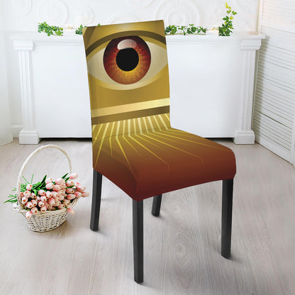 Masonic Eye Sight Print Dining Chair Slipcover