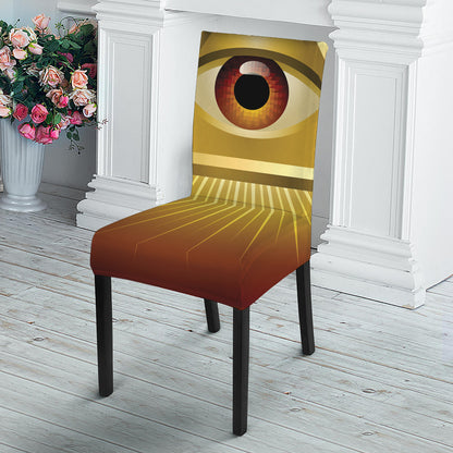 Masonic Eye Sight Print Dining Chair Slipcover