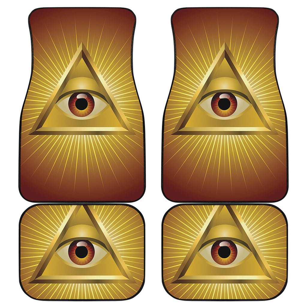 Masonic Eye Sight Print Front and Back Car Floor Mats