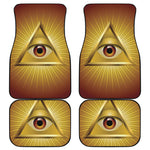 Masonic Eye Sight Print Front and Back Car Floor Mats