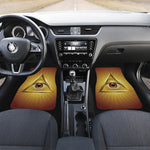 Masonic Eye Sight Print Front and Back Car Floor Mats
