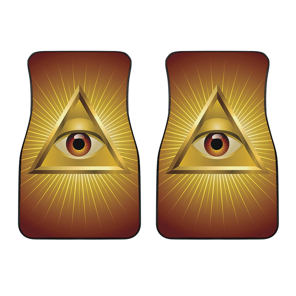 Masonic Eye Sight Print Front Car Floor Mats