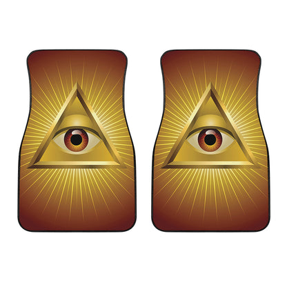 Masonic Eye Sight Print Front Car Floor Mats