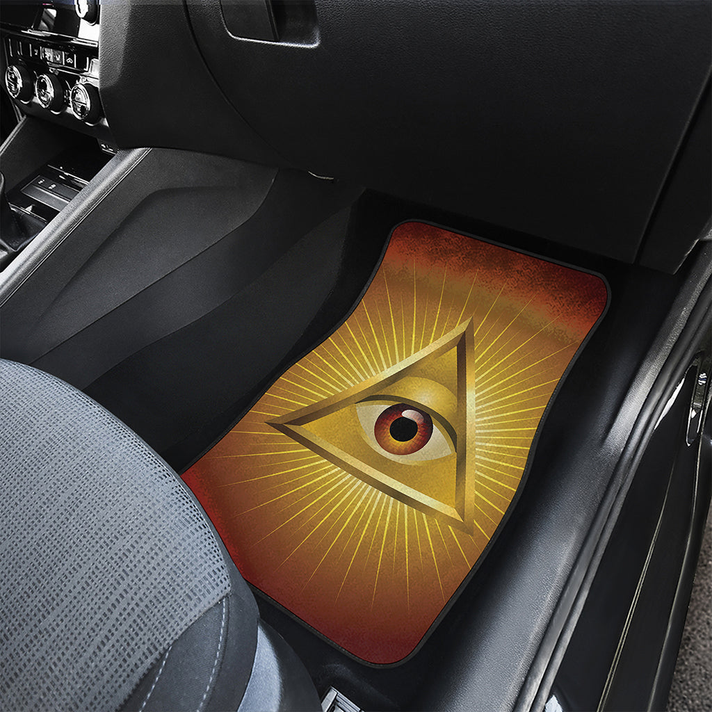 Masonic Eye Sight Print Front Car Floor Mats