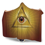 Masonic Eye Sight Print Hooded Blanket
