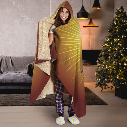 Masonic Eye Sight Print Hooded Blanket