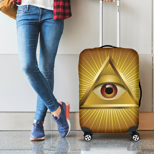 Masonic Eye Sight Print Luggage Cover
