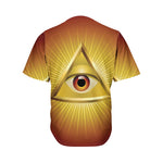 Masonic Eye Sight Print Men's Baseball Jersey