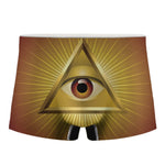 Masonic Eye Sight Print Men's Boxer Briefs