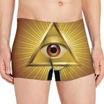 Masonic Eye Sight Print Men's Boxer Briefs