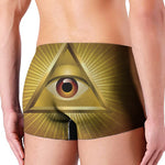 Masonic Eye Sight Print Men's Boxer Briefs
