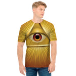 Masonic Eye Sight Print Men's T-Shirt
