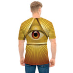 Masonic Eye Sight Print Men's T-Shirt