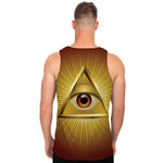 Masonic Eye Sight Print Men's Tank Top