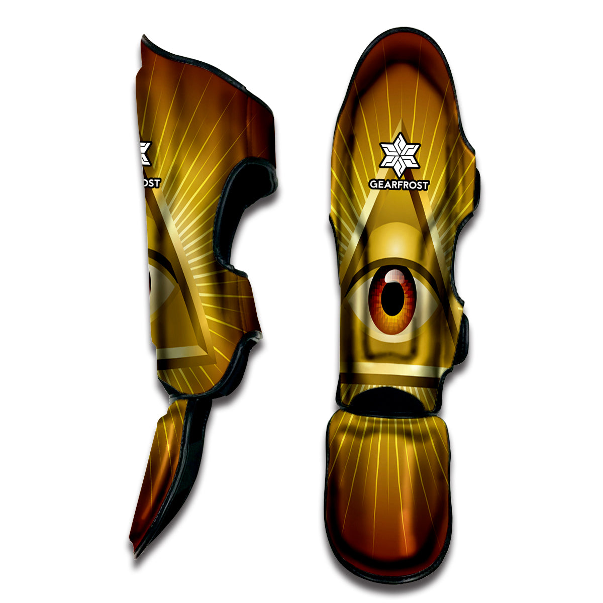Masonic Eye Sight Print Muay Thai Shin Guard
