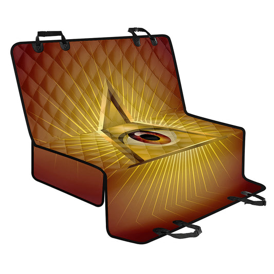 Masonic Eye Sight Print Pet Car Back Seat Cover