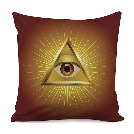 Masonic Eye Sight Print Pillow Cover