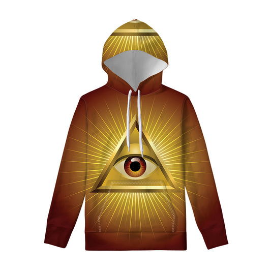 Masonic Eye Sight Print Pullover Hoodie