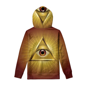 Masonic Eye Sight Print Pullover Hoodie