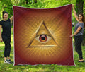 Masonic Eye Sight Print Quilt
