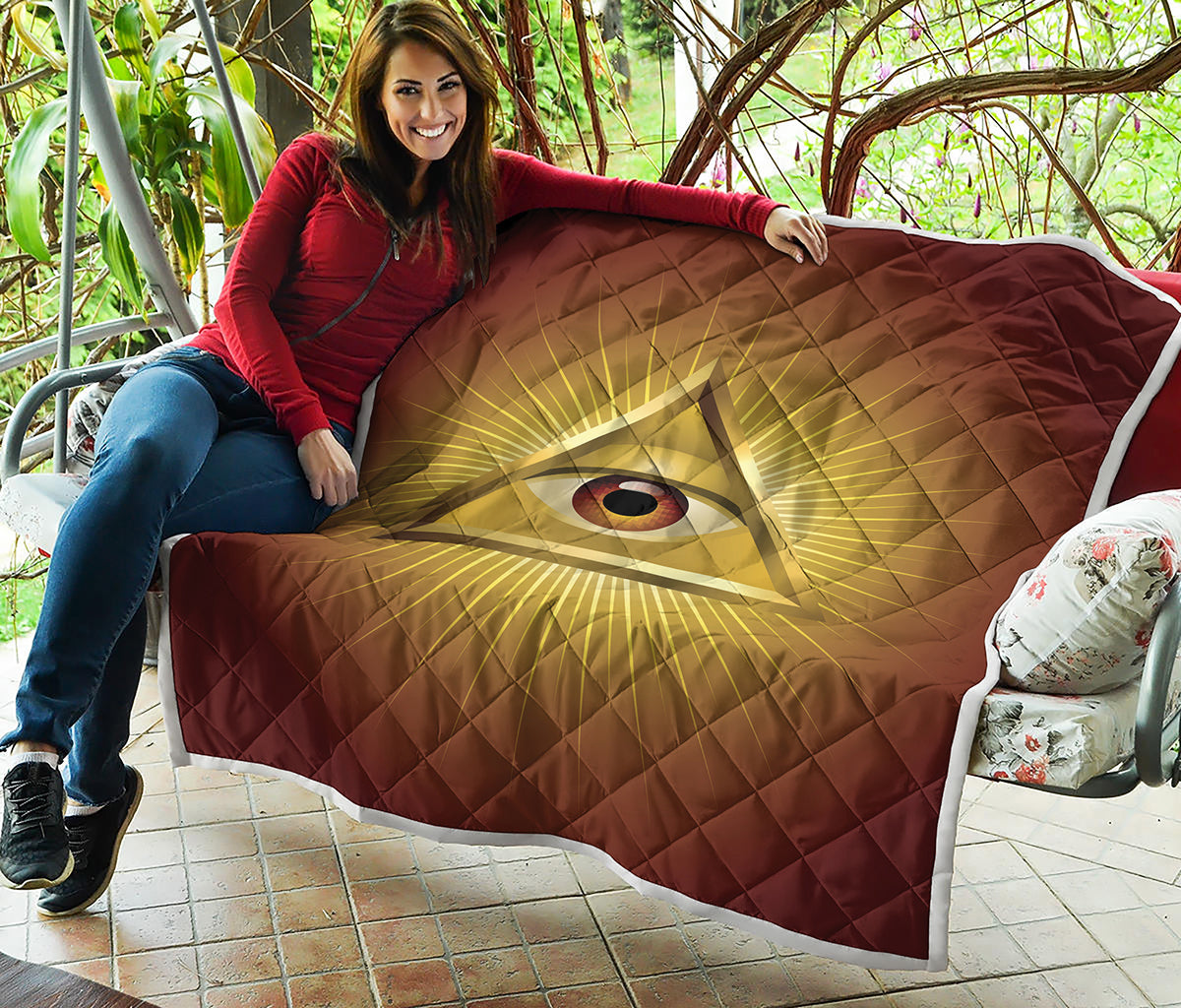 Masonic Eye Sight Print Quilt